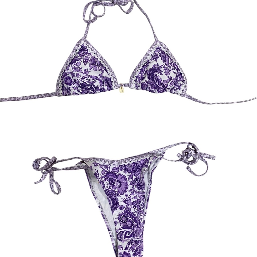 Purple Floral Bikini Set
